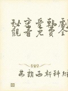 秘密爱韩剧在线观看免费全集电视剧