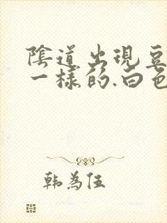 阴道出现豆腐渣一样的.白色东西怎么回事