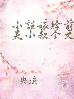 小说嫁给前未婚夫小叔全文阅读