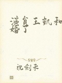 演员王凯和谁结婚了