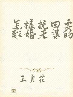 怎样挽回要和我离婚老婆的心