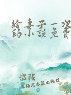 给妻子一次恋爱的小说免费阅读