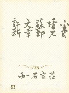 许文苏倩小说最新章节免费更新