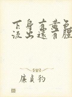 下身有黄色液体流出还有腥臭味是怎么回事