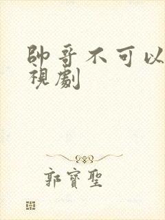 帅哥不可以 电视剧