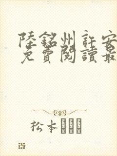 陆铭州许安全文免费阅读最新章节