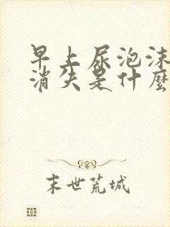 早上尿泡沫多不消失是什么原因