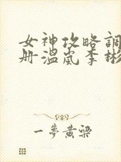 女神攻略调教手册温岚李彬txt
