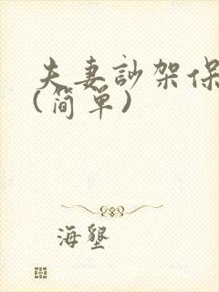 夫妻吵架保证书(简单)