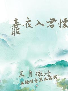 春夜入君怀完整版