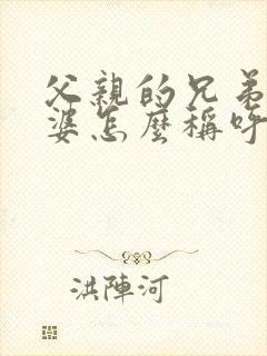 父亲的兄弟的老婆怎么称呼