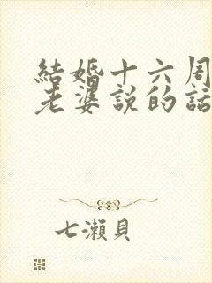 结婚十六周年对老婆说的话