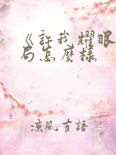 《许我耀眼》结局怎么样