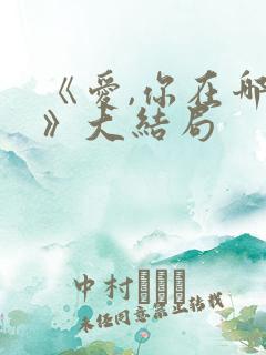 《爱,你在哪儿》大结局
