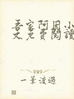 吾家阿囡小说全文免费阅读