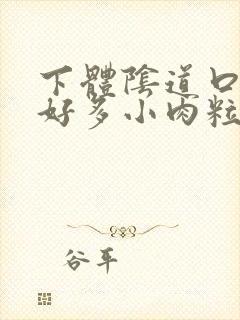 下体阴道口长了好多小肉粒