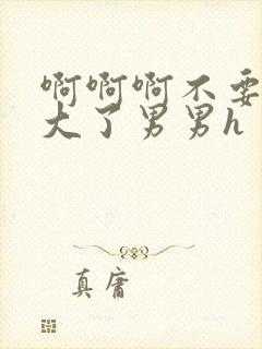 啊啊啊不要啊太大了男男h