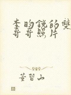 李昀锐的双胞胎哥哥照片