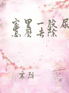 家里一股尿骚味怎么去除