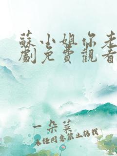 苏小姐你老公短剧免费观看