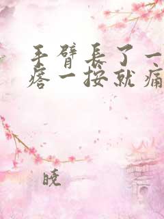 手臂长了一个疙瘩一按就痛