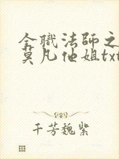 全职法师之我是莫凡他姐txt下载