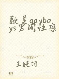 欧美gayboys男同性恋