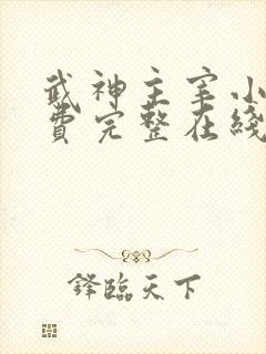 武神主宰小说免费完整在线阅读