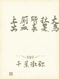 上厕所拉大便拉出血来是为什么