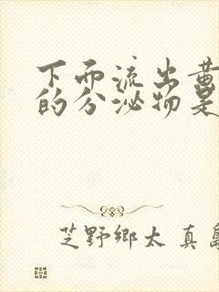 下面流出黄绿色的分泌物是什么原因