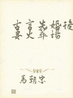 古言先婚后爱追妻火葬场