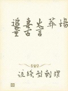 追妻火葬场高质量古言