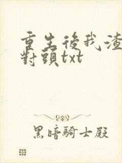 重生后我渣了死对头txt