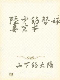 陆少的替嫁小娇妻完本