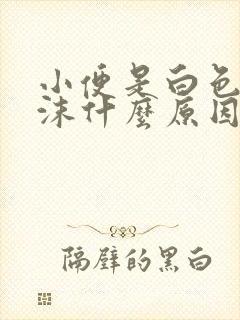 小便是白色的泡沫什么原因