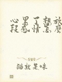 心累了想放弃这段感情怎么办呢