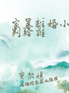 家暴离婚小孩会判给谁