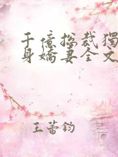 千亿总裁独宠替身娇妻全文