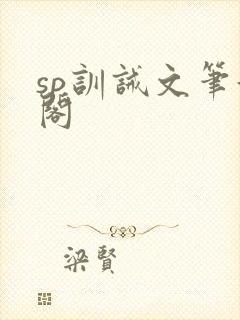sp训诫文笔趣阁