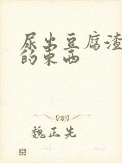 尿出豆腐渣一样的东西