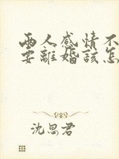 两人感情不合想要离婚该怎么办