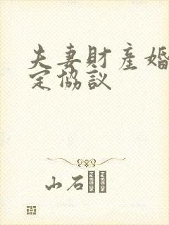 夫妻财产婚内约定协议