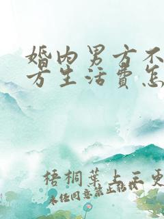 婚内男方不给女方生活费怎么办