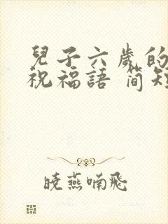 儿子六岁的生日祝福语 简短独特