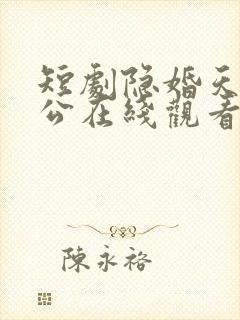 短剧隐婚天价老公在线观看