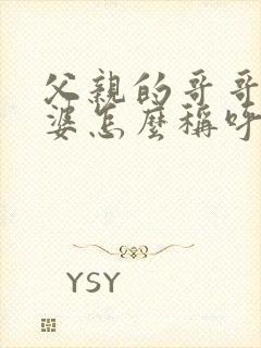 父亲的哥哥的老婆怎么称呼