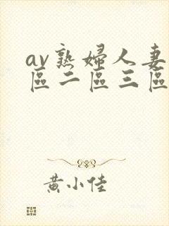 av熟妇人妻一区二区三区
