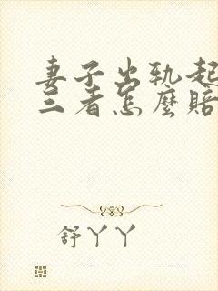 妻子出轨起诉第三者怎么赔偿