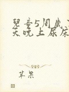 儿童5周岁了天天晚上尿床