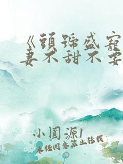 《头号盛宠:萌妻不甜不要钱》